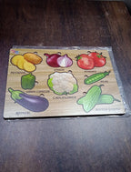 Wooden Vegetable Puzzle Educational Toy for Toddlers | Inventive Play - Detail View 8