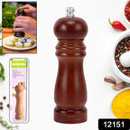 Wooden Pepper Mill Adjustable Ceramic Grinder | Grippy - Side View