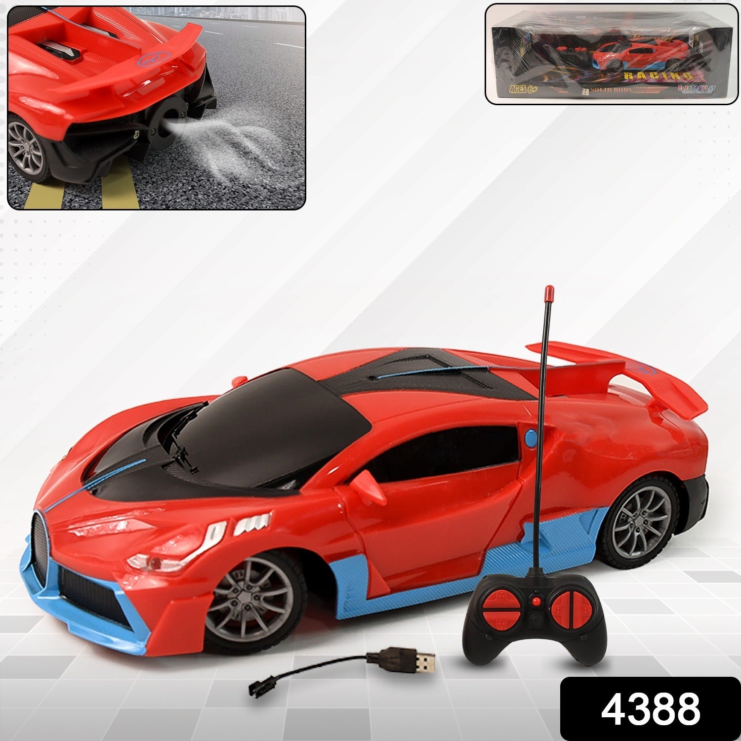 ALVENZA High-Speed RC Sports Car – Realistic Spray Exhaust Effect