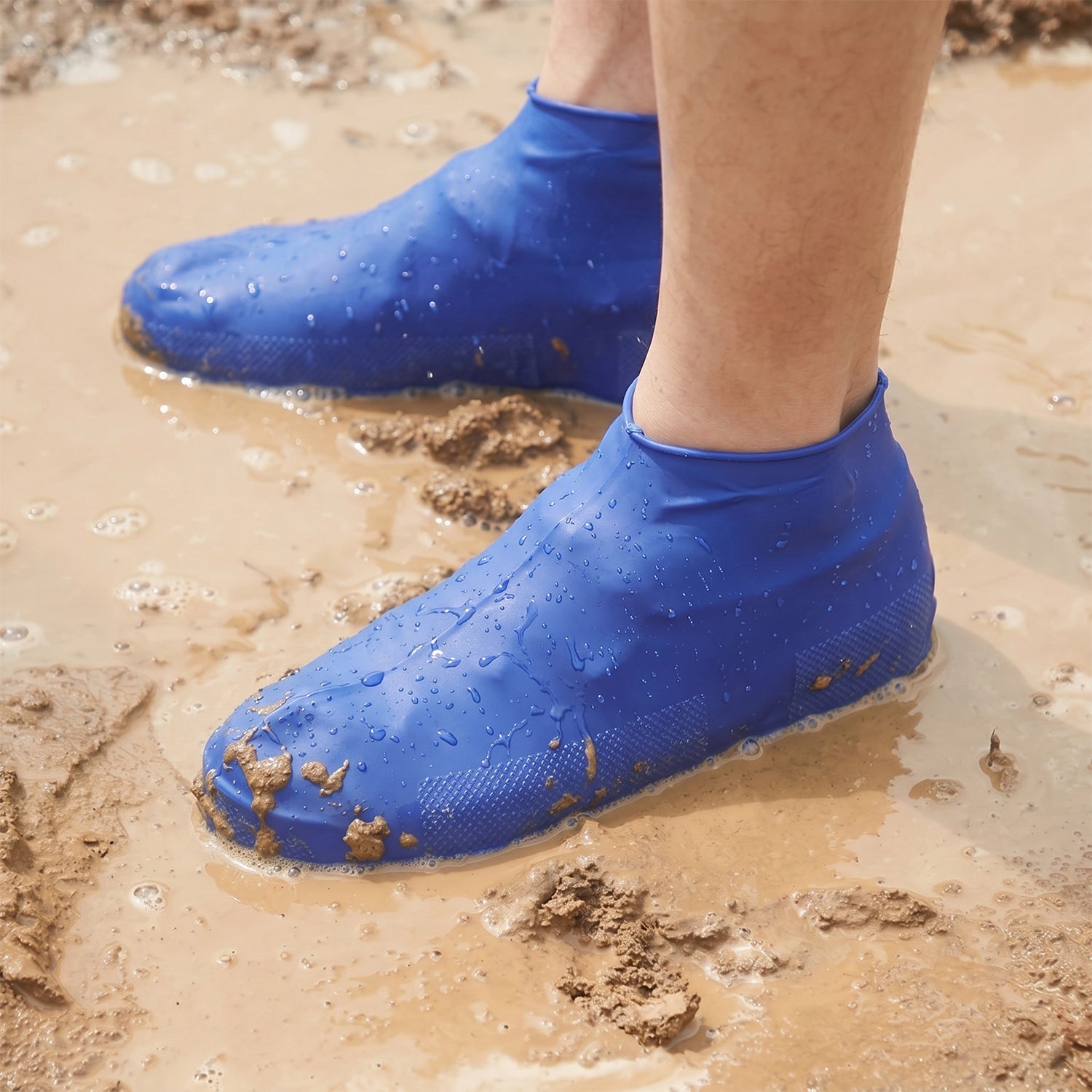 Silicone Waterproof Shoe Cover Reusable, Non-Slip Rain Protector - Detail View 8