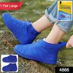 Silicone Waterproof Shoe Cover Reusable, Non-Slip Rain Protector - Side View