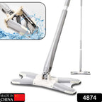 ALVENZA Hands-Free Mop – X-Shape Microfiber Squeeze | Storenzo
