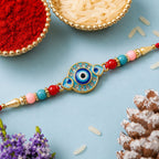 ALVENZA Evil Eye Rakhi – Protection & Vibrant Beads for Sibling Bond