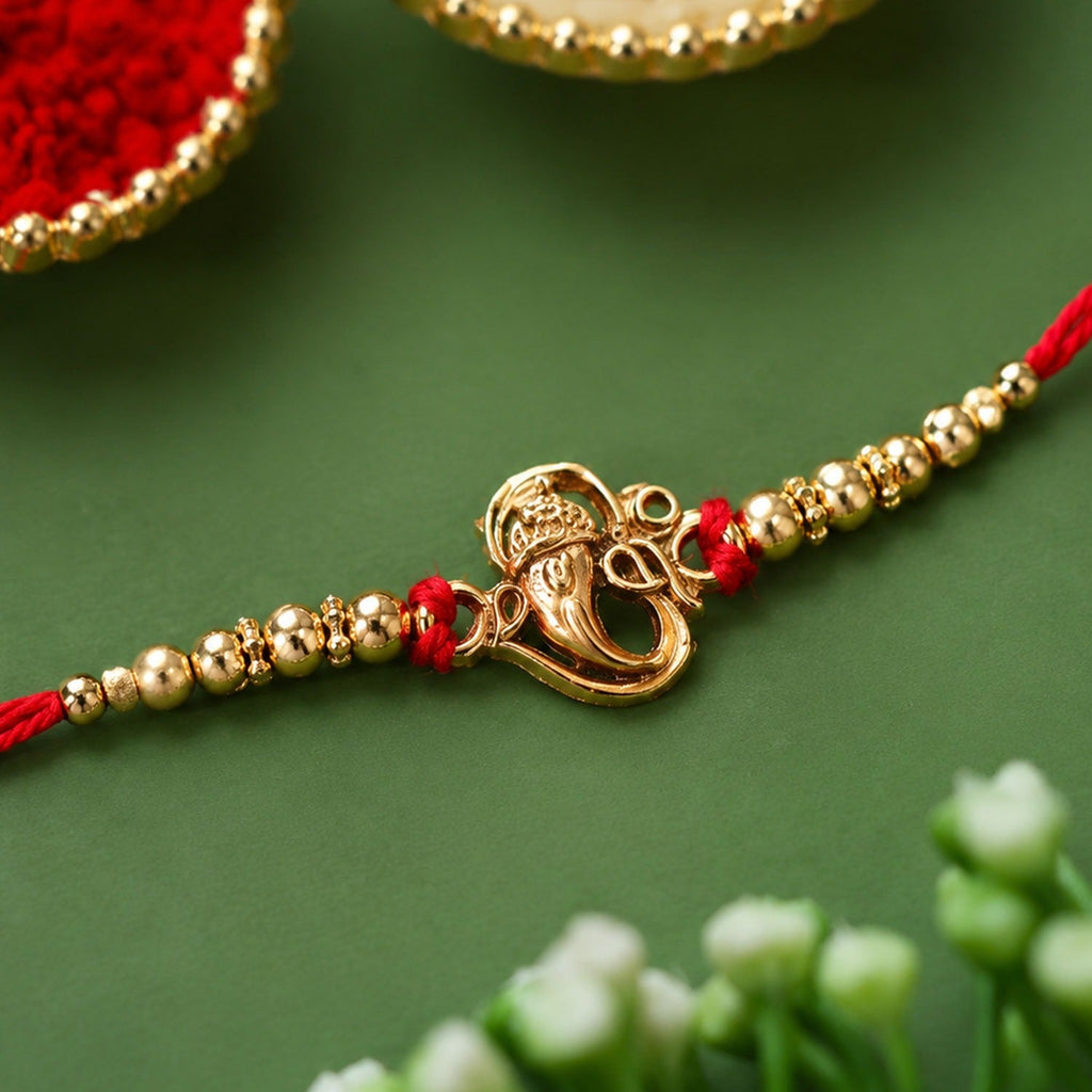 ALVENZA Ganesha Rakhi – Divine Blessings & Traditional Design