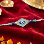 ALVENZA Evil Eye Hexagon Rakhi – Modern Protection Design for Raksha Bandhan
