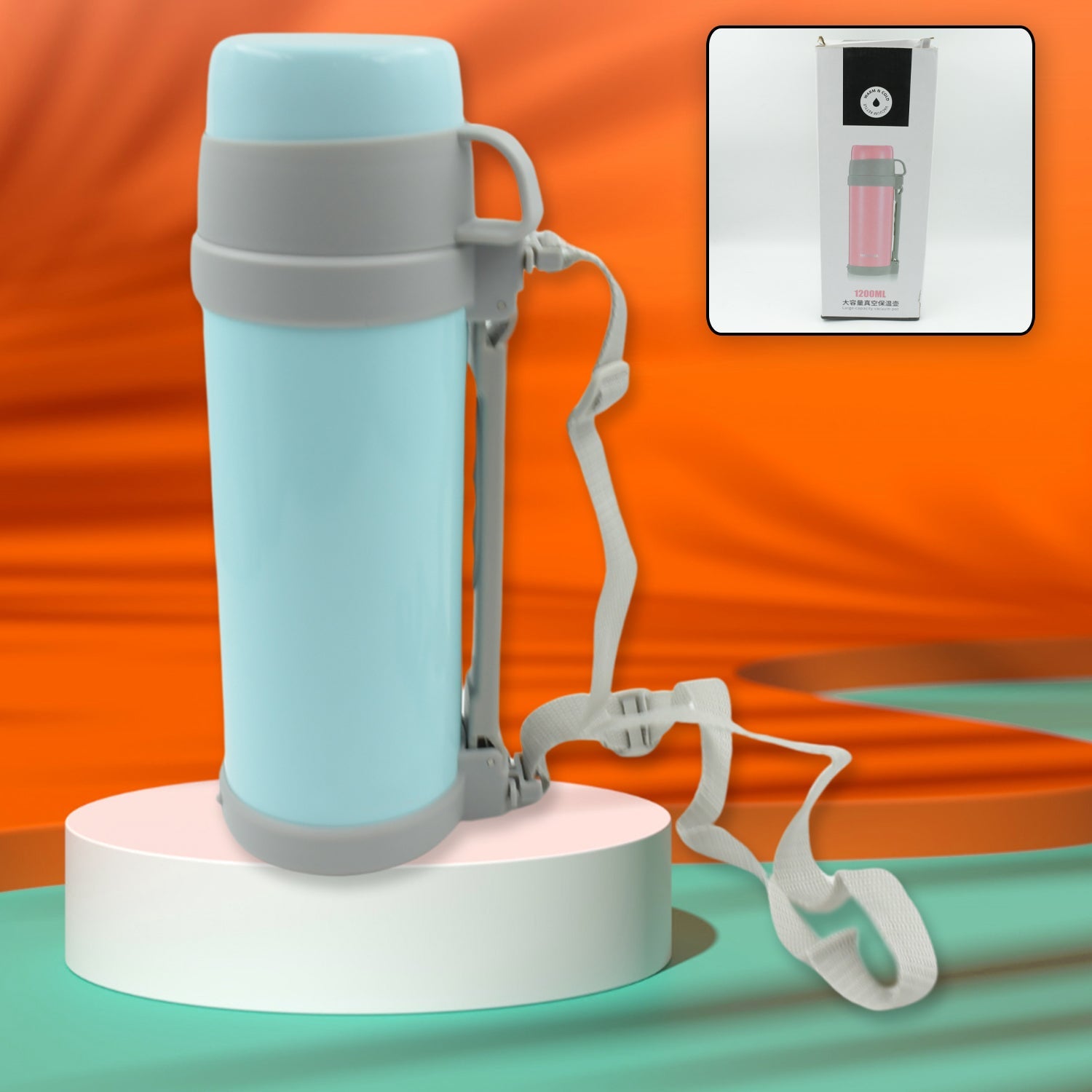 ALVENZA Stainless Steel Vacuum Bottle – 1200ml Insulated | Bottlart