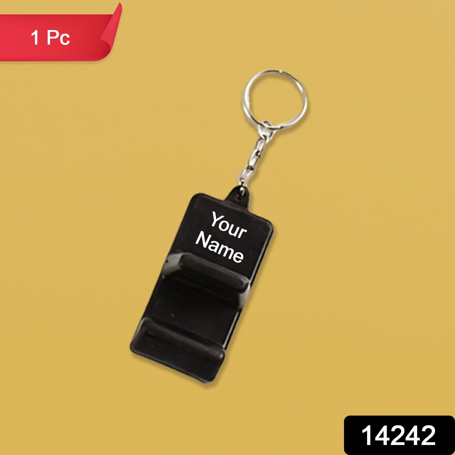 ALVENZA Plastic Mobile Stand Keychain – Compact Dual-Function Phone Holder