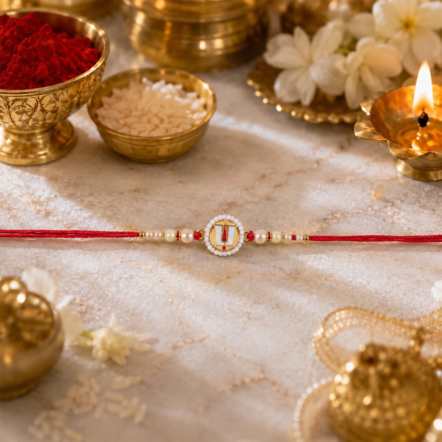 ALVENZA Tirupati Balaji Namam Devotional Rakhi – Sacred Love & Protection