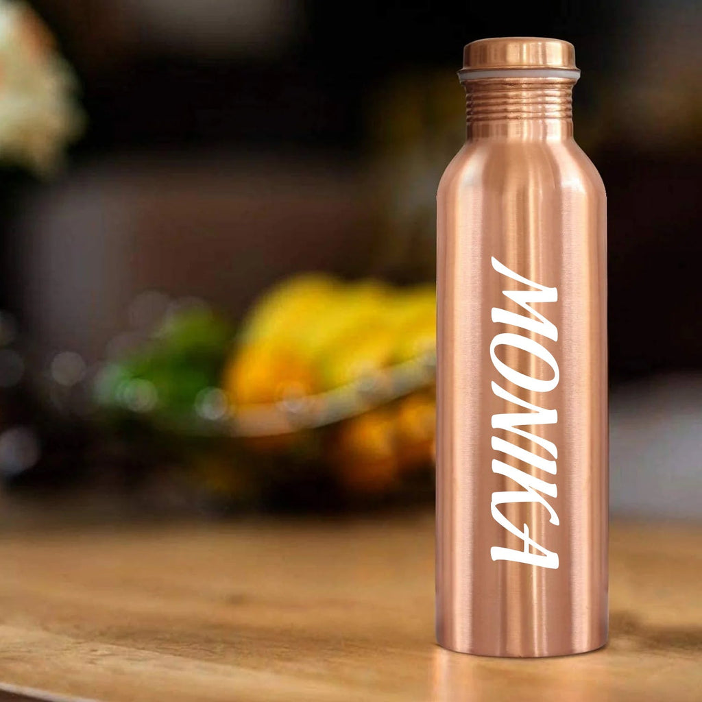 ALVENZA Copper Water Bottle with 2 Glasses – Stylish Leakproof Set