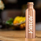 ALVENZA Copper Water Bottle with 2 Glasses – Stylish Leakproof Set
