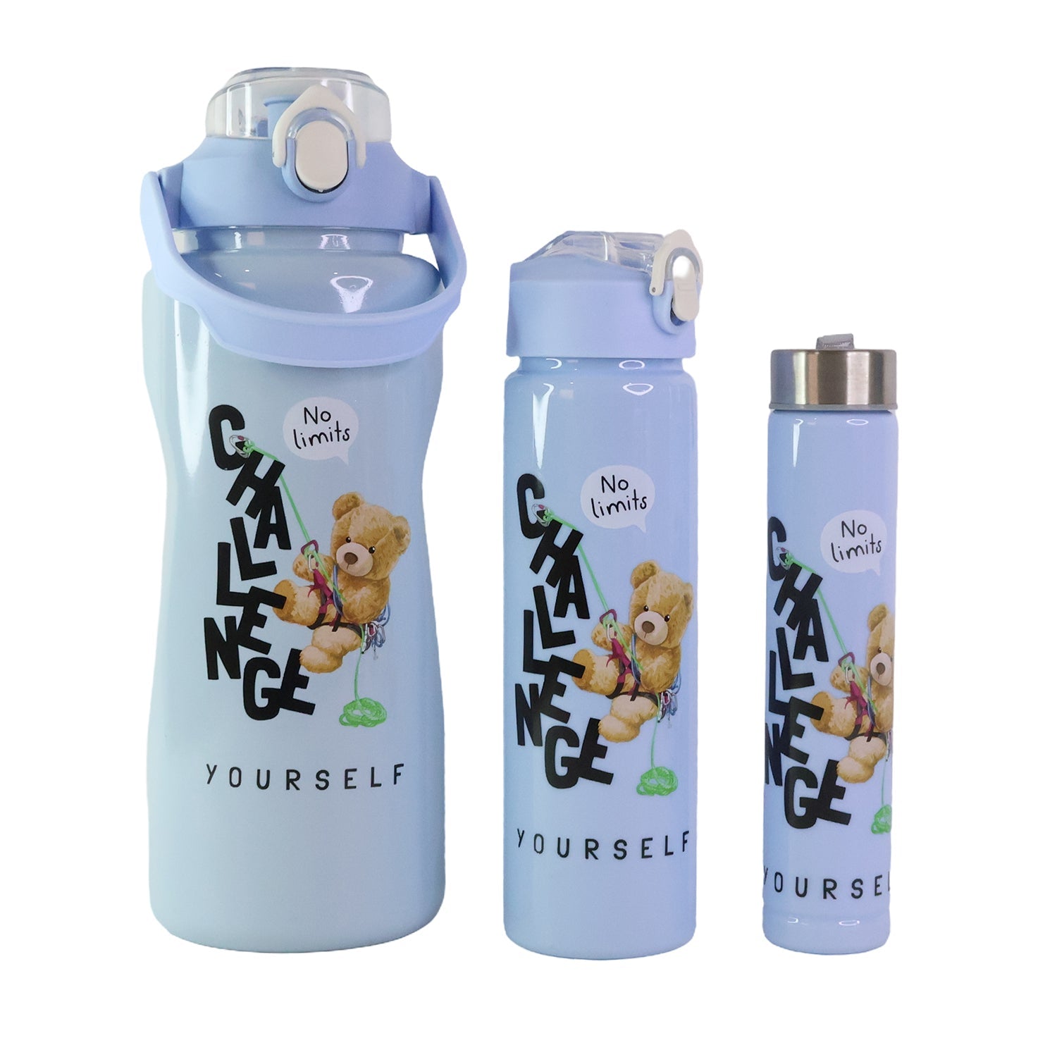 ALVENZA Premium Water Bottle Set – Leak-Proof 2000ML, 900ML & 300ML