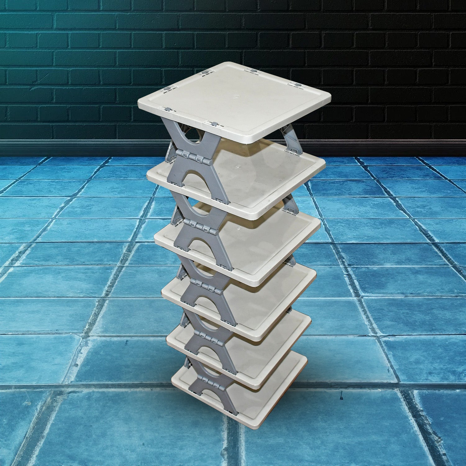 ALVENZA Foldable Shoe Rack 6-Layer – Space-Saving Organizer | Organivo