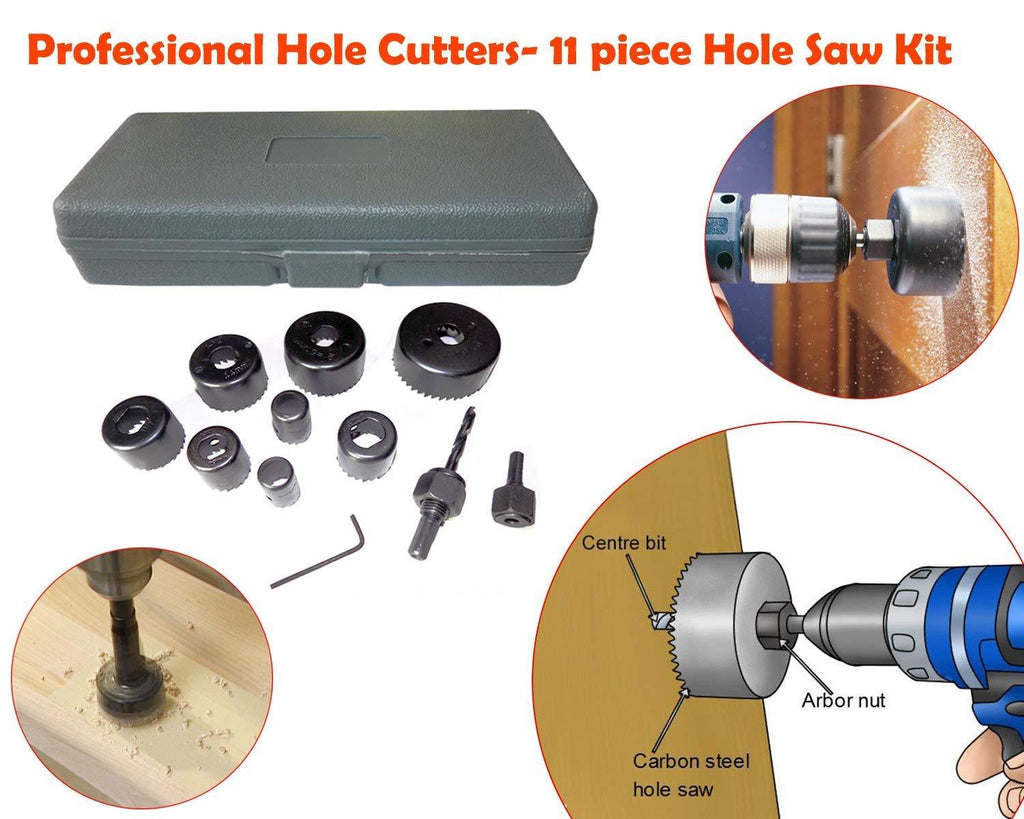 ALVENZA Wood Hole Saw Set – 11-Pc 19-64mm for Woodworking | BoltForce