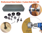 ALVENZA Wood Hole Saw Set – 11-Pc 19-64mm for Woodworking | BoltForce