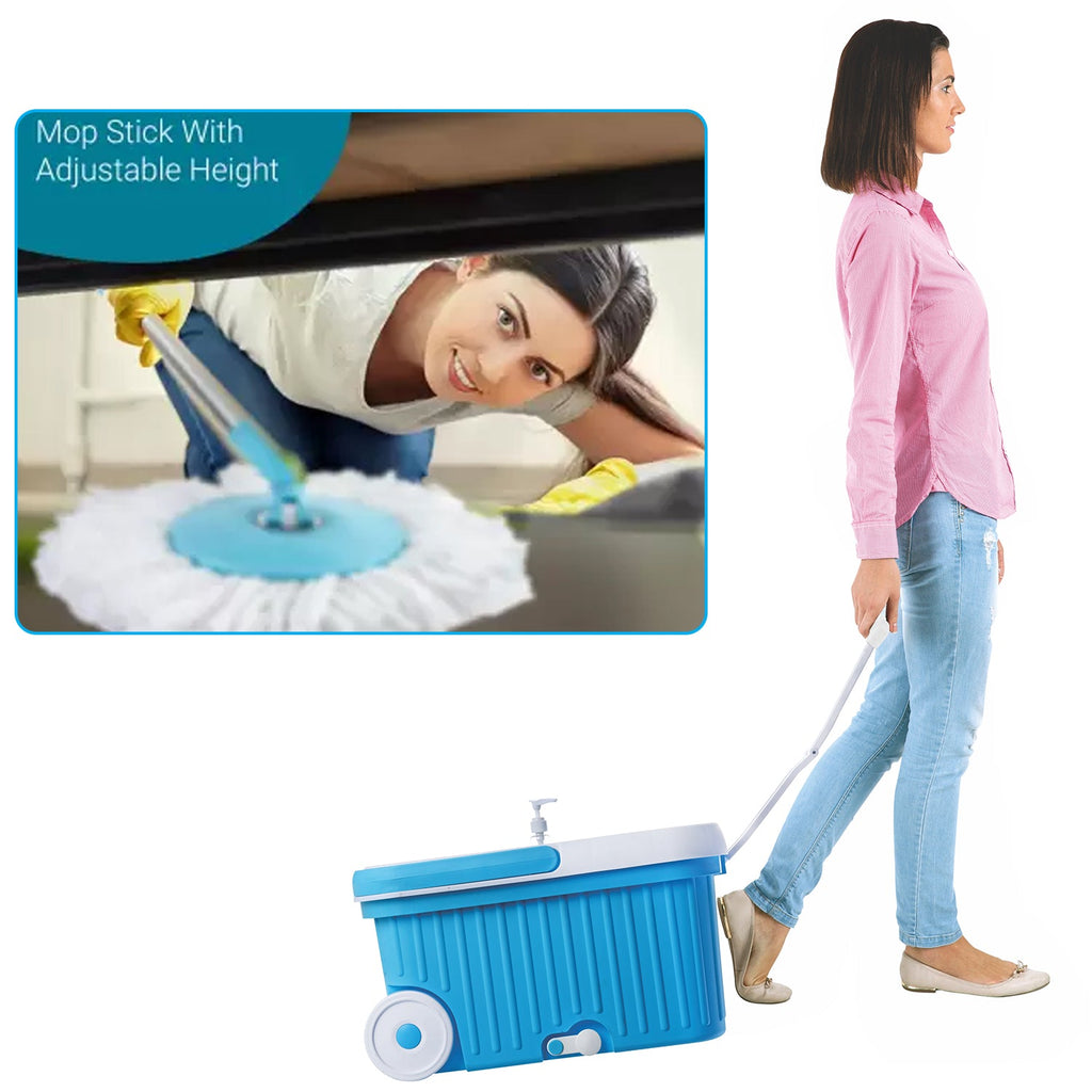 ALVENZA Spin Mop – Bigger Wheels & Auto Fold Handle | Ganesh