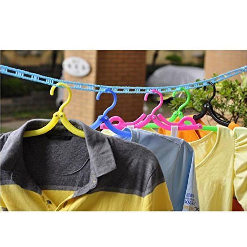 Nylon Clothesline 5m Windproof Rope with Hooks | BathNova - Detail View 6