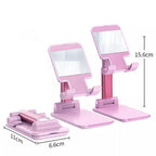 ALVENZA Adjustable Phone Stand – 3-Way Desk Mobile Holder with Mirror | Deskrova