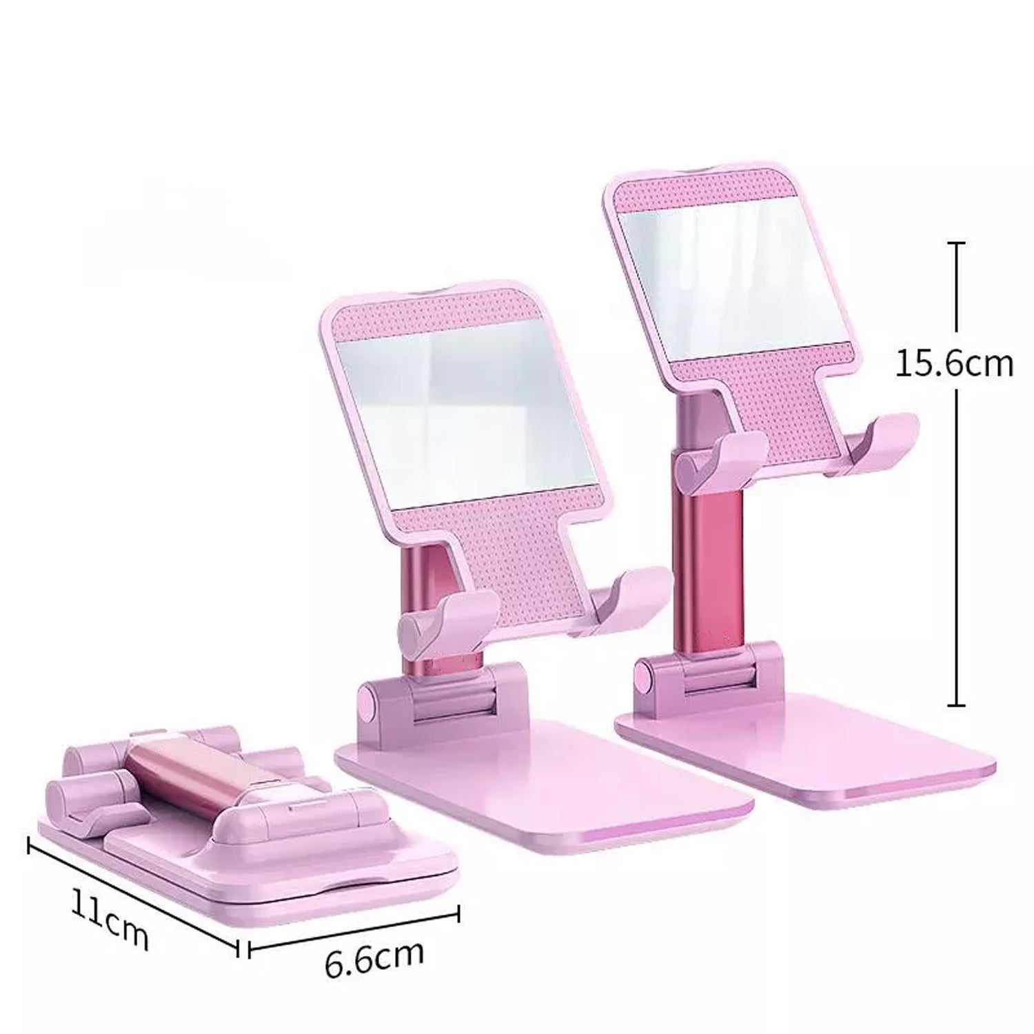 ALVENZA Adjustable Phone Stand – 3-Way Desk Mobile Holder with Mirror | Deskrova