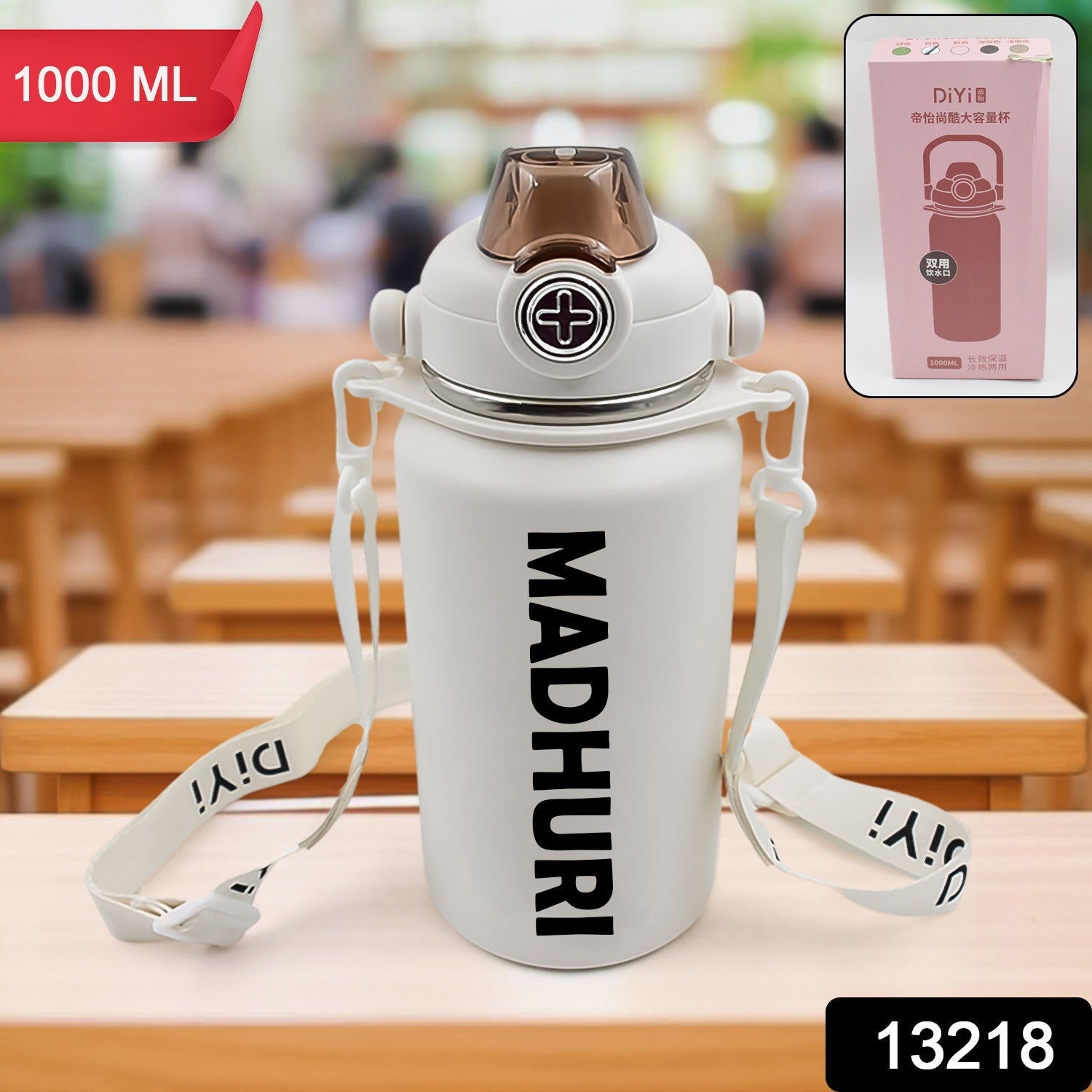 ALVENZA Personalized Stainless Steel Water Bottle – 1000ml Insulated | CustomSpot