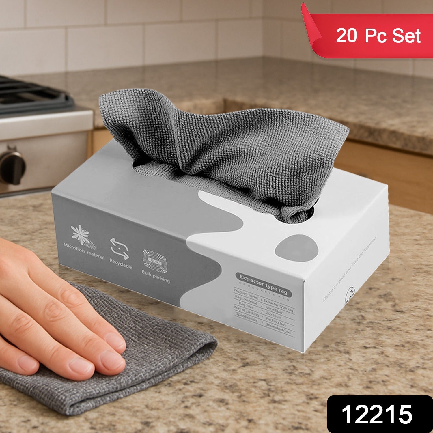 ALVENZA Magic Wipe Cleaning Cloths – Thick, Absorbent & Multi-Purpose (20 Pc)