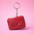 ALVENZA Retro Cassette Tape Sound Keychain – Nostalgic Click Button Design