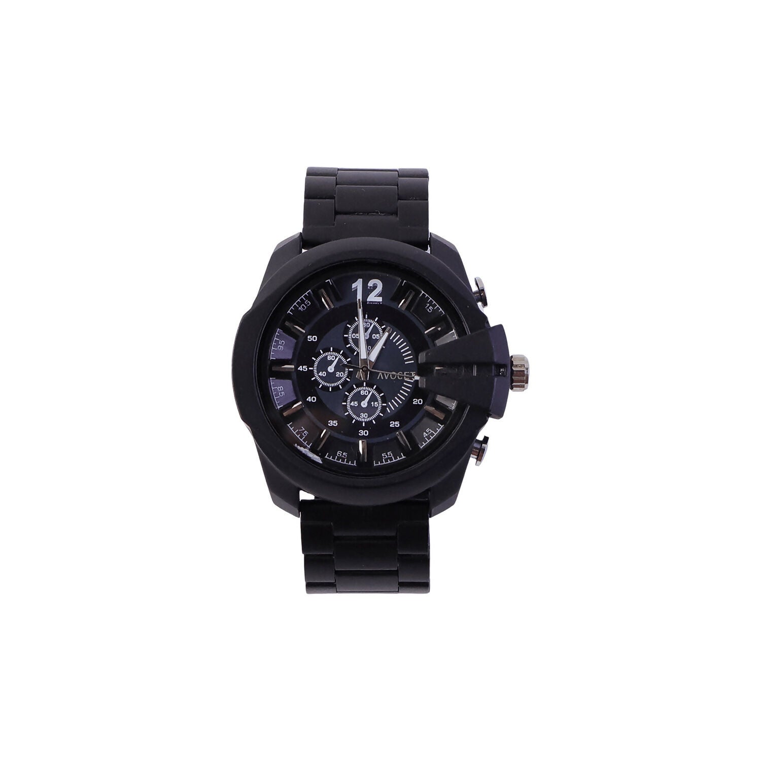 Black Analog Chronograph Watch – Elegant & Multi-functional Style