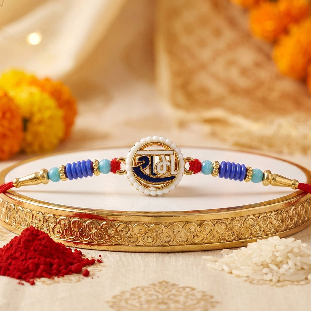 ALVENZA Ram Naam Devnagari Rakhi – Traditional, Stylish & Comfortable