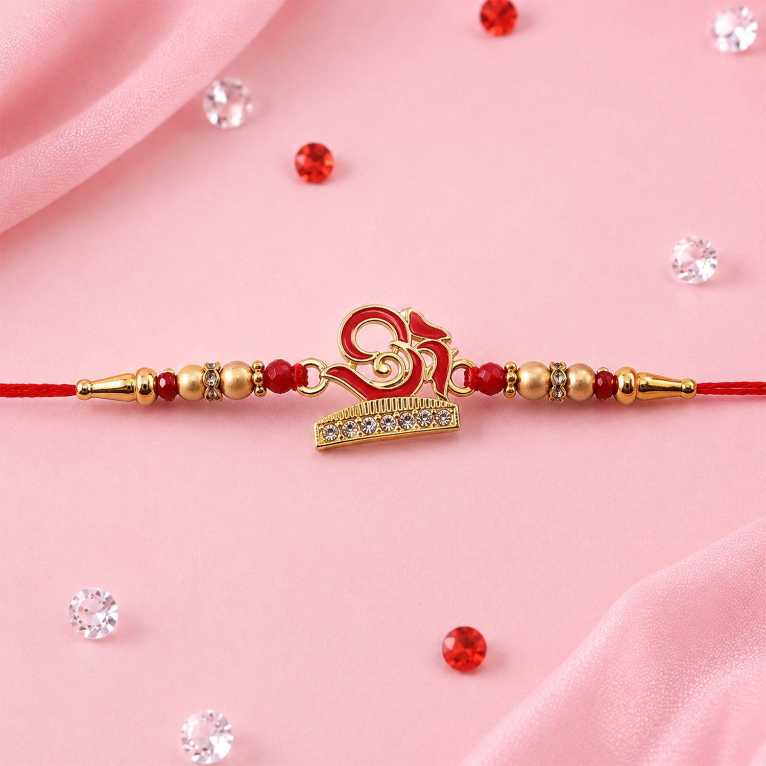 ALVENZA Traditional Rakhi OM Design - Spiritual Bond for Brother