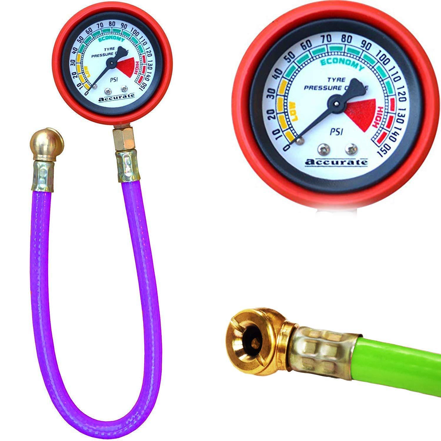 ALVENZA Tire Inflator Gauge – Heavy Duty Car Tyre Air Pressure | Carivox