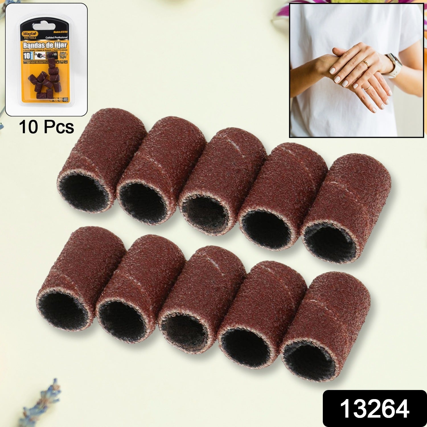 Nail Drill Sanding Band Bits Precision Nail Shaping & Cleaning - Side View