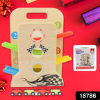 ALVENZA Wooden Ramp Racer – 4 Cars & Handle for Kids | Action Legion