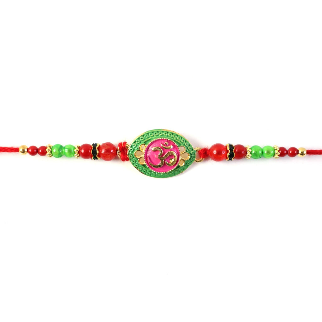 ALVENZA OM Symbol Rakhi – Elegant Designer Thread for Raksha Bandhan