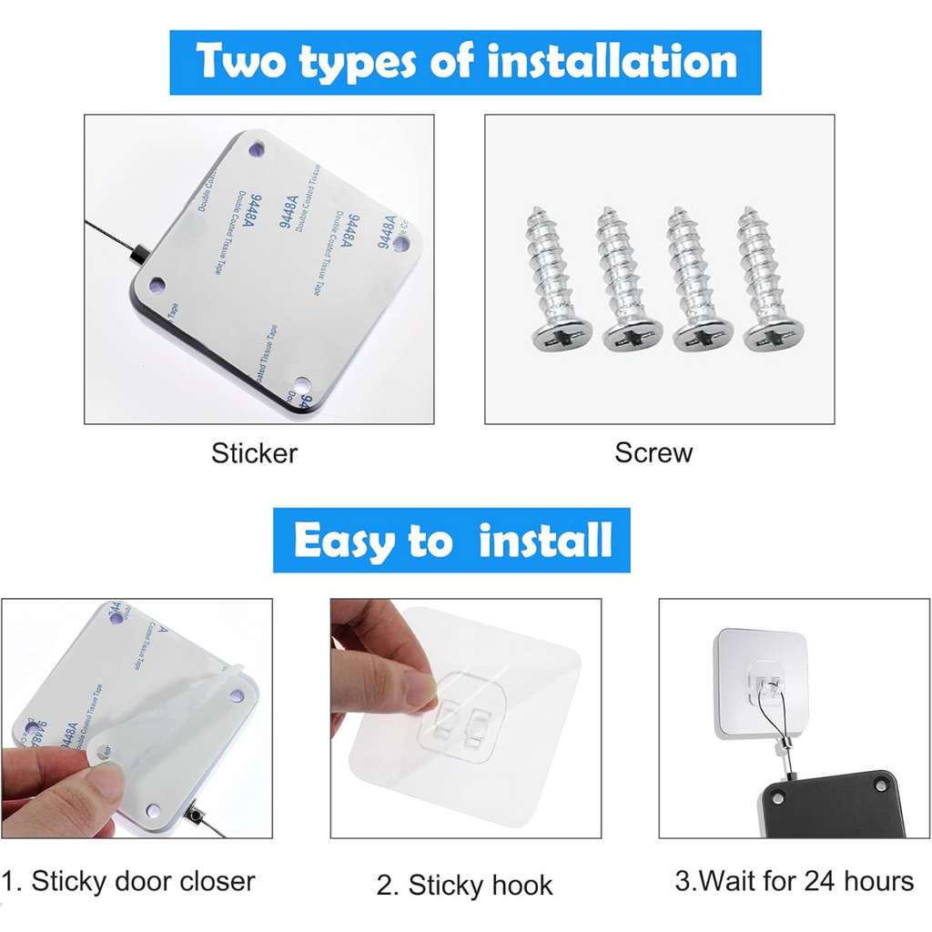 ALVENZA Automatic Door Closer – Punch-Free Sensor for Home | Safelix