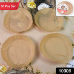 Air Fryer Liners Round Disposable Parchment (50 Pcs) | Dabster - Side View