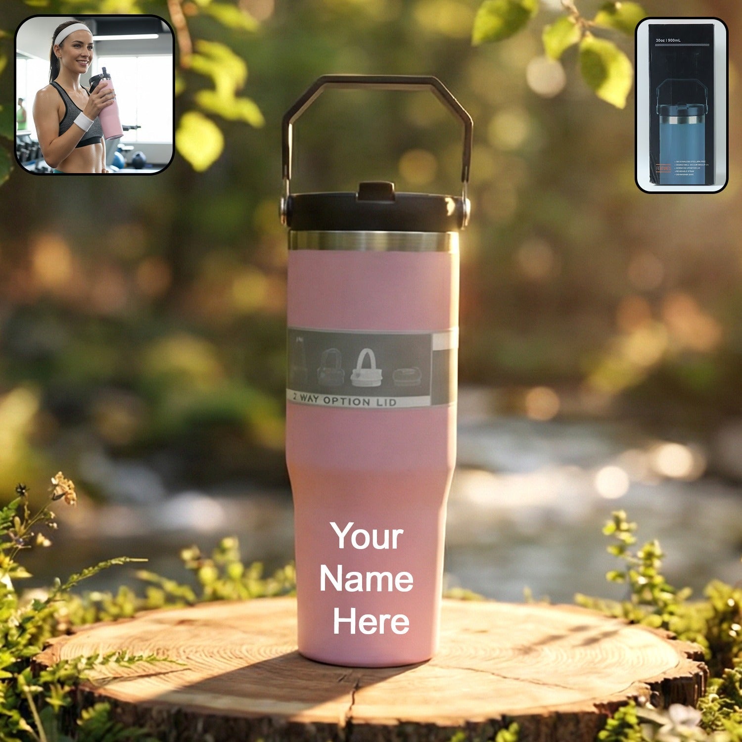 ALVENZA Insulated Travel Tumbler – Keeps Drinks Hot & Cold | 900 ML Capacity
