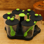 ALVENZA Revolving Spice Rack – 6-Piece Masala Container Set | Miracle