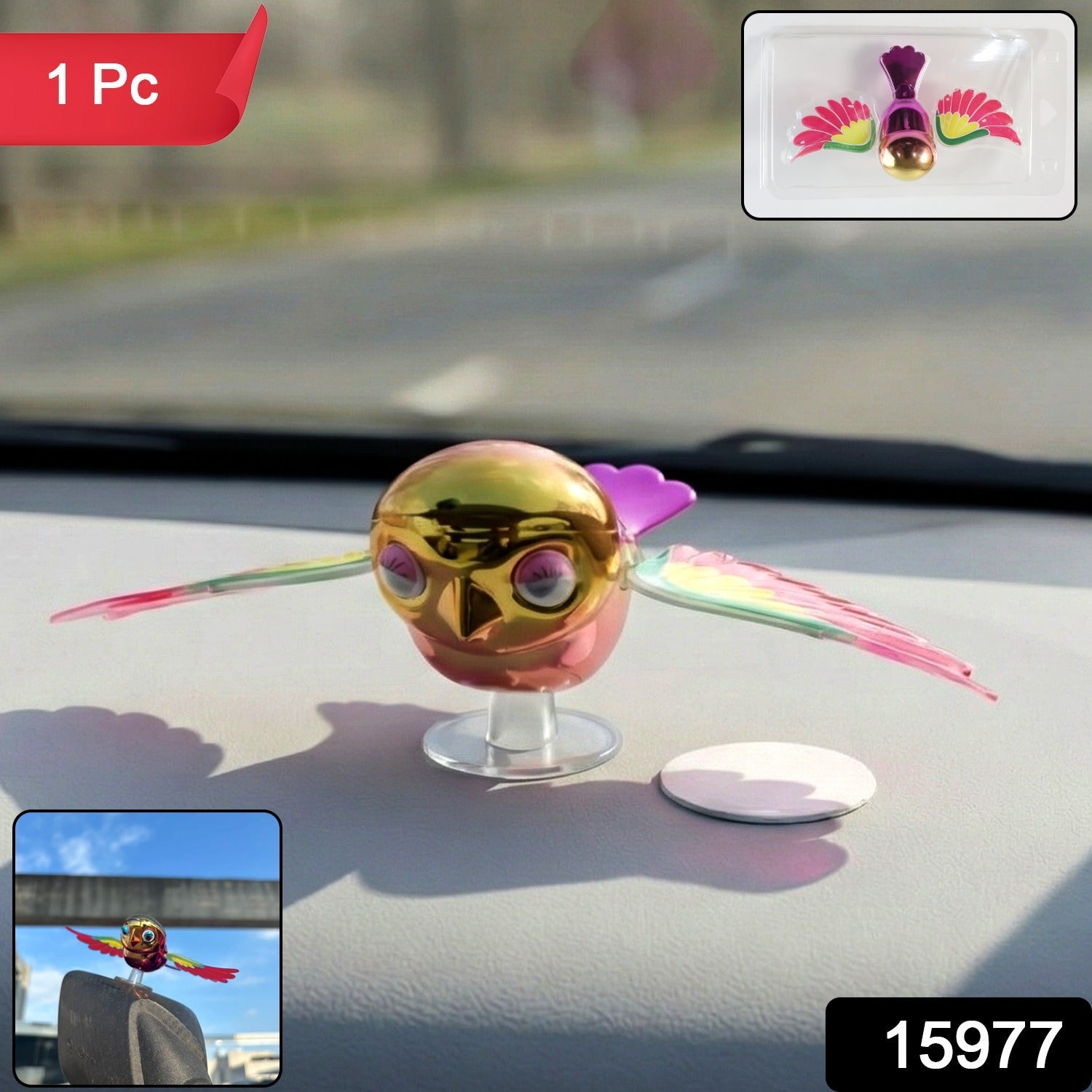 ALVENZA Wind Flying Bird Dashboard Decoration – Lifelike Wing Motion