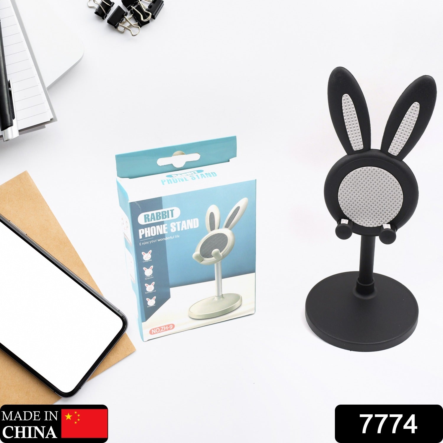 ALVENZA Bunny Phone Stand – Adjustable Desk Holder for Phones & Tablets | CookAura