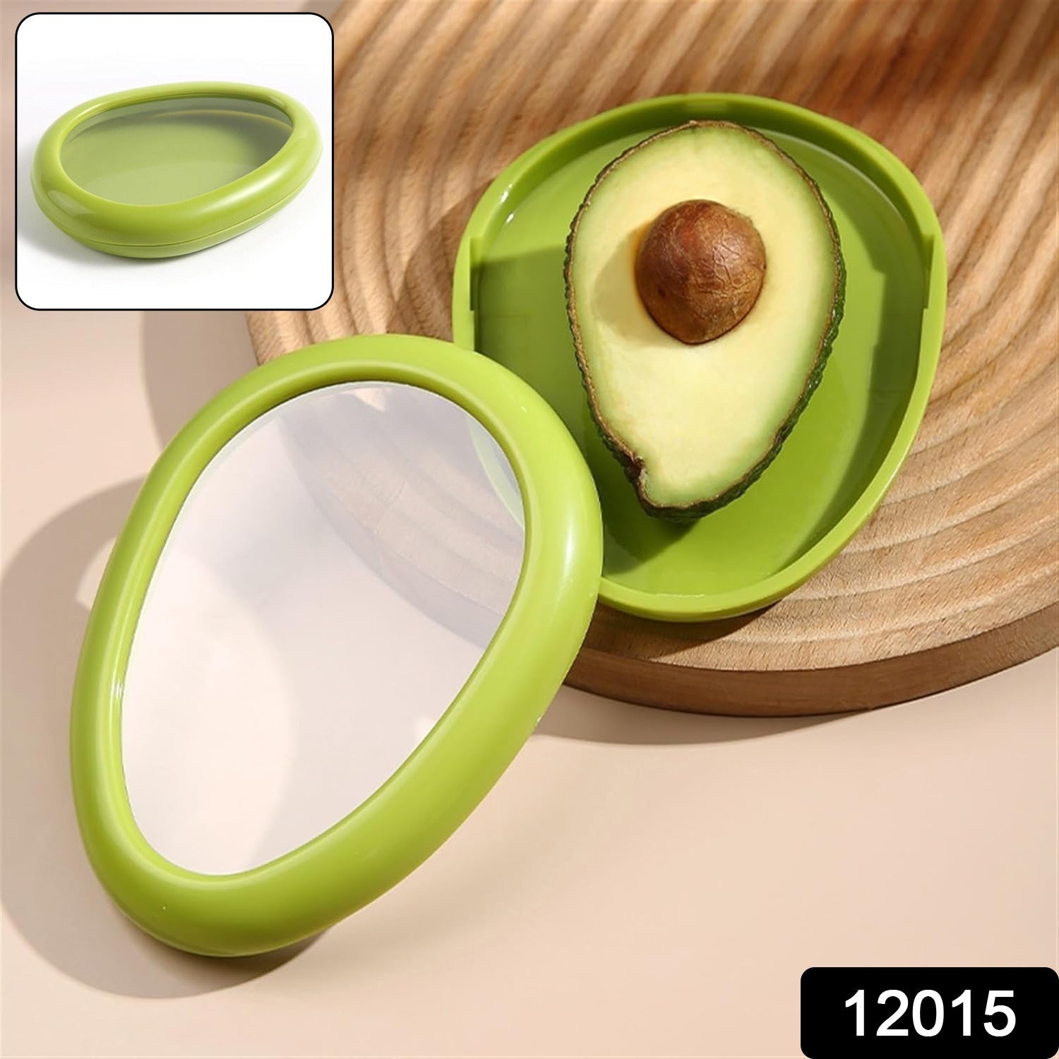 Green Oval Vegetable Container Keeps Produce Fresh & Organized - Side View