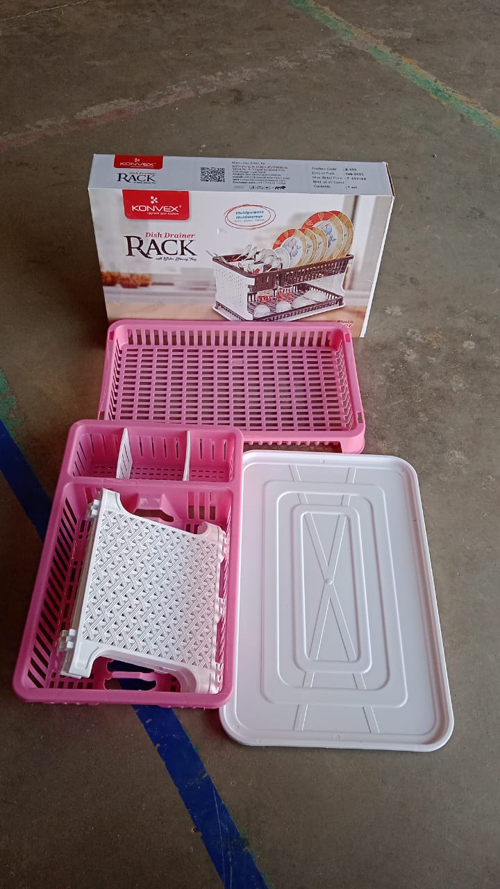 ALVENZA Kitchen Organizer Rack with Water Storing Tray – Durable & Space-Saving