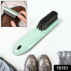 Shoe & Clothes Cleaning Brush Soft Bristle Scrubber | Velvet Wipe - Side View