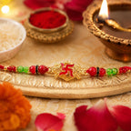 ALVENZA Swastik Symbol Rakhi – Elegant Traditional Festive Accessory