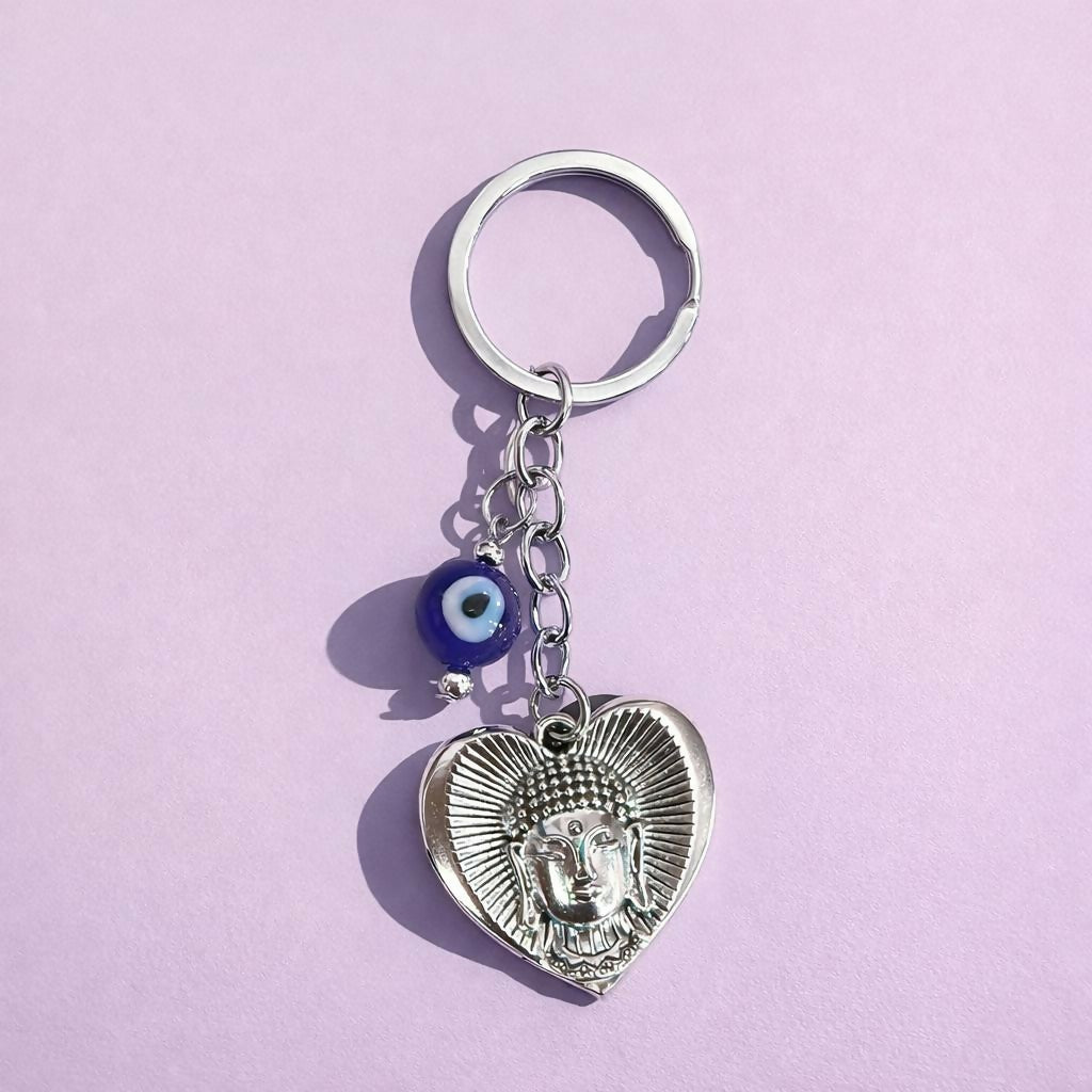 ALVENZA Buddha Evil Eye Keychain – Protective Spiritual Accessory