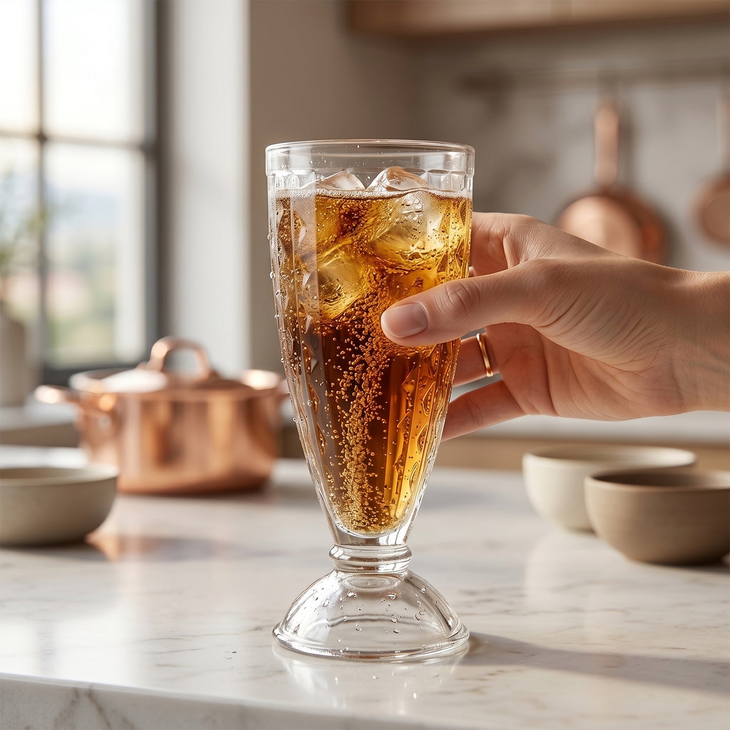 Unbreakable Plastic Drinking Glass Stylish & Long-lasting Drinkware - Side View
