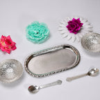 ALVENZA Silver Plated Bowl Set – Brass Serving Tray | Lunchie Bunchie