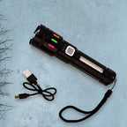 ALVENZA LED Flashlight USB Rechargeable – Zoom & 5 Lighting Modes