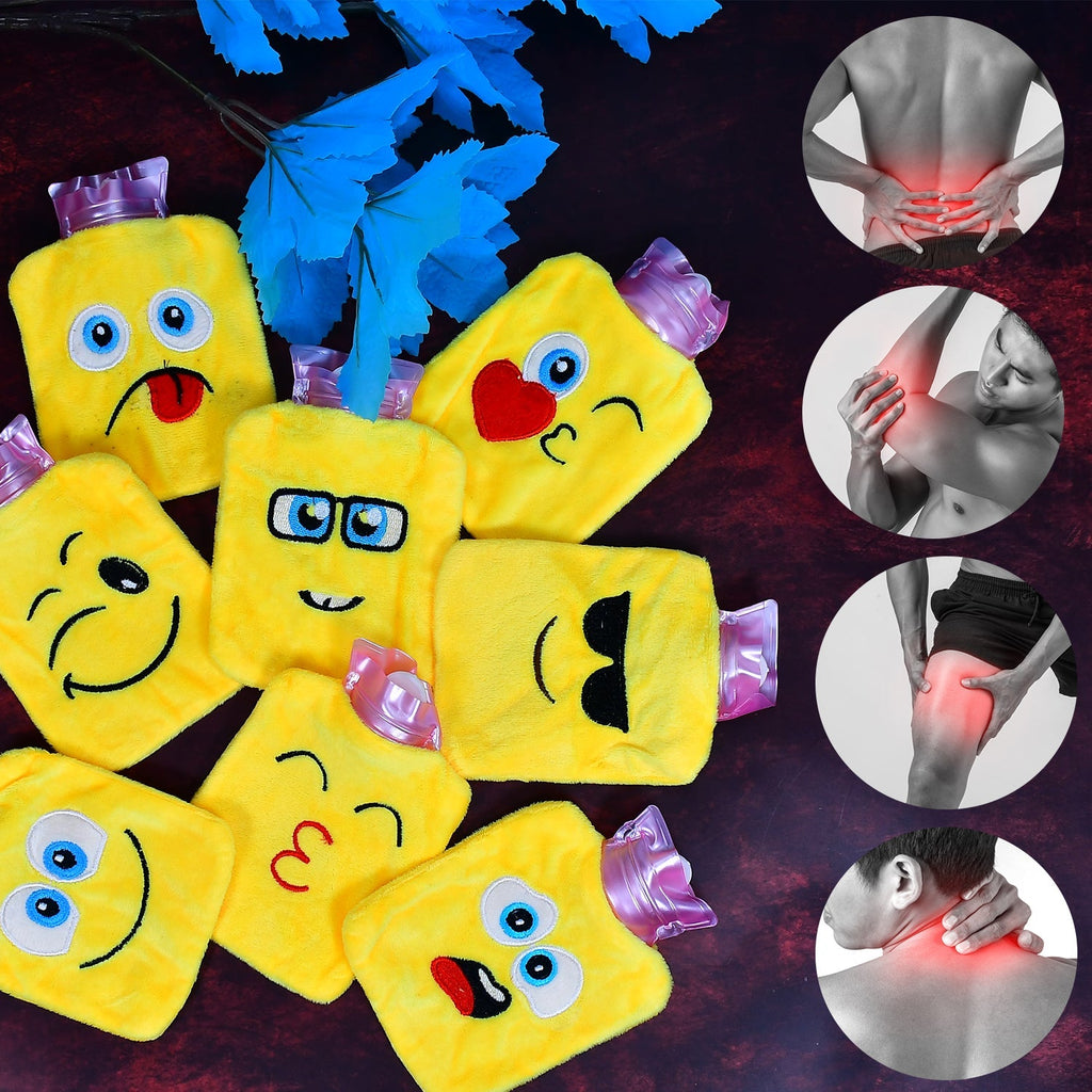 Mini Hot Water Bag Emoji Relief for Pain & Cramps | Velvet Wellness - Back View