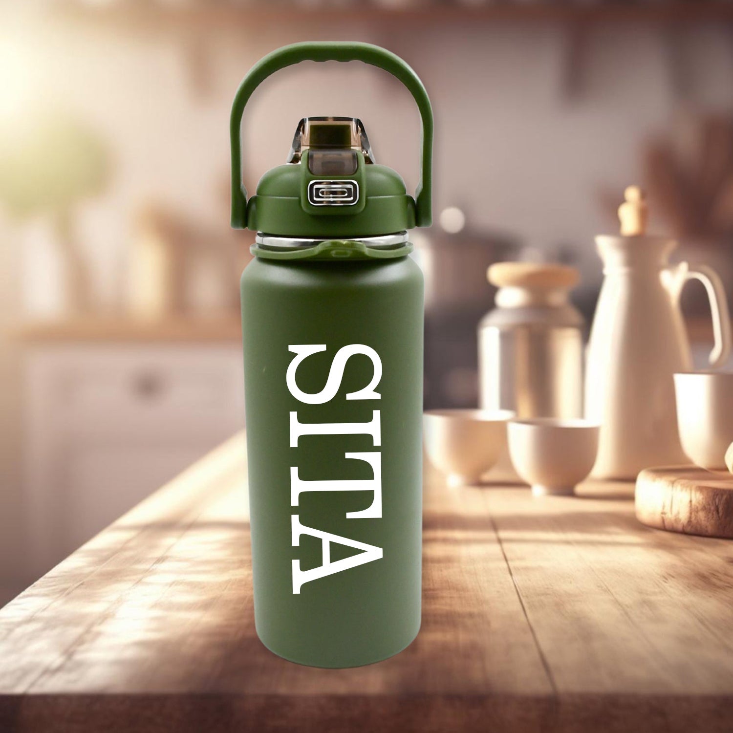 ALVENZA Personalized Stainless Steel Water Bottle 1500ml – Insulated Flask | CustomSpot