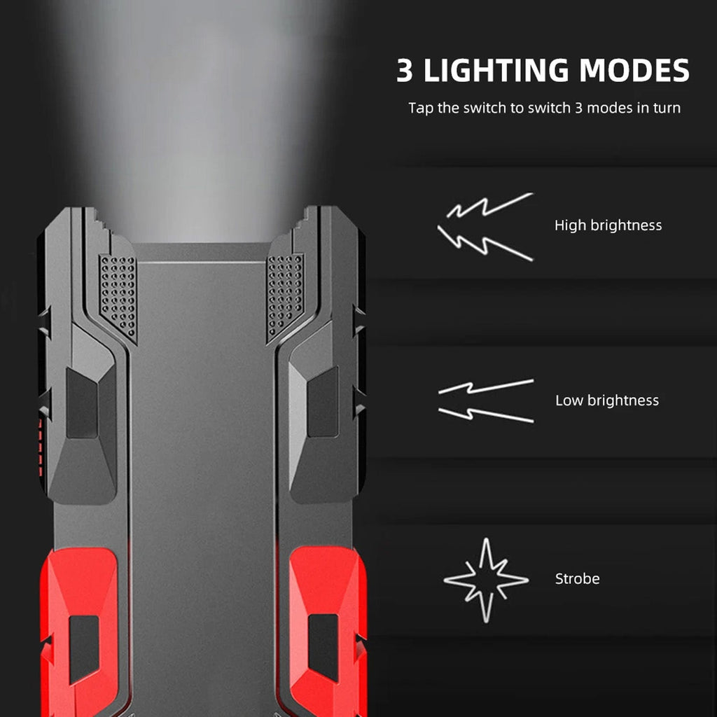 ALVENZA Mini LED Flashlight with Power Bank – USB Rechargeable, 3 Modes | Phonixio