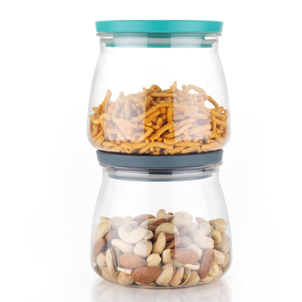 ALVENZA Airtight Storage Jars – Matka Shape, 900ml Set of 6 | Velvet Wheels